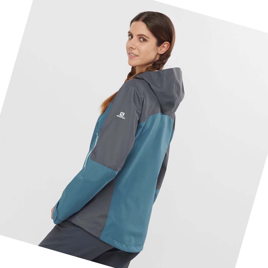 Chaquetas Salomon OUTLINE GORE-TEX WATERPROOF HYBRID Mujer Azules | MX 2485FDN